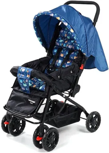 Carrinho de Bebê, Luck Voyage - Azul Boreal 3 Posições de Encosto + Visor