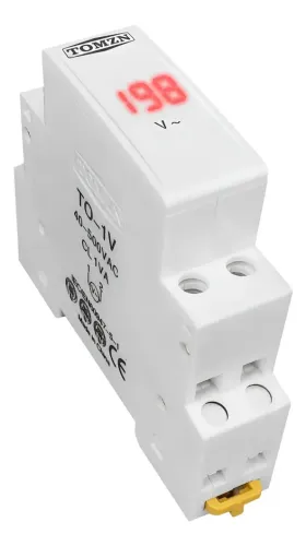 Medidor de Tensão Monofásico para Trilho DIN - Voltímetro Modular Digital CA
