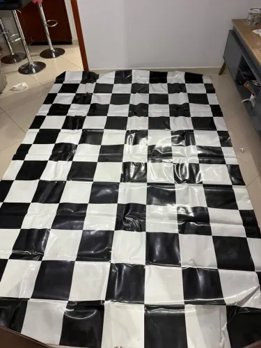 Tapete quadriculado pista de dança xadrez 3x2 2 unidades total 4x3