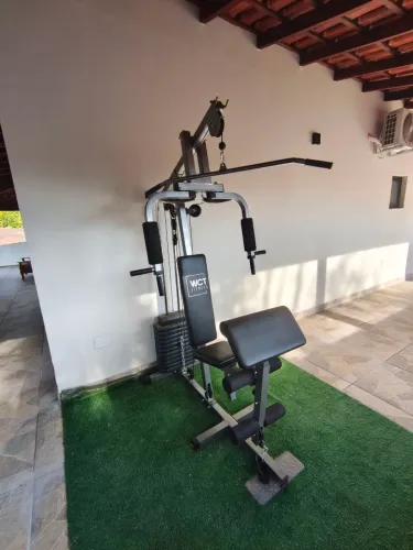 Estação De Musculação Com 80kg Aparelho Ginástica Academia
