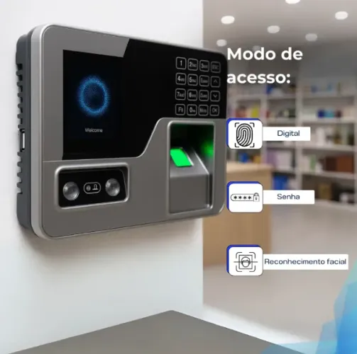 Relógio De Ponto Com Reconhecimento Facial e biometria