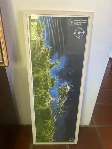 quadro mapa litoral SC