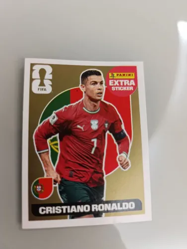 Figurinha cristiano ronaldo cr7 dourada