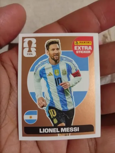 Figurinhas Raras Extra Sticker Messi Bronze + Mbappé Roxa Copa 2026<br>Descrição: