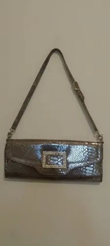 Bolsa social prateada 