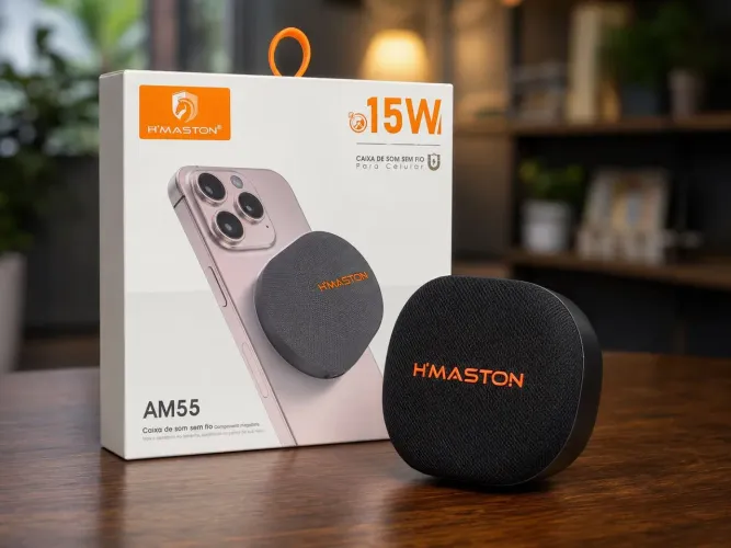 Caixa de Som Magnética H?Maston AM55 15W para Celular