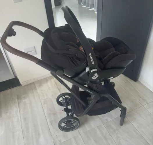 Kit carrinho leona 2 maxi cosi + bebê conforto marble + base marble para carro