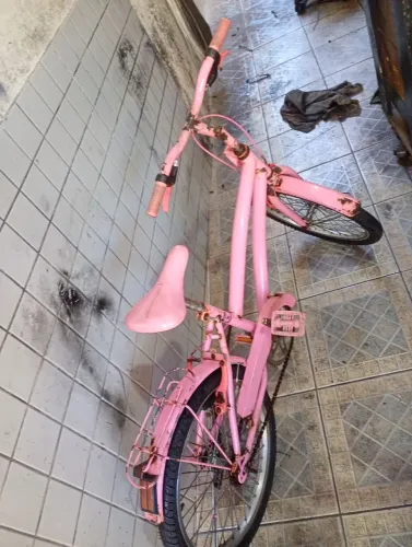 Bicicleta aro 20 feminina rosa 180$$