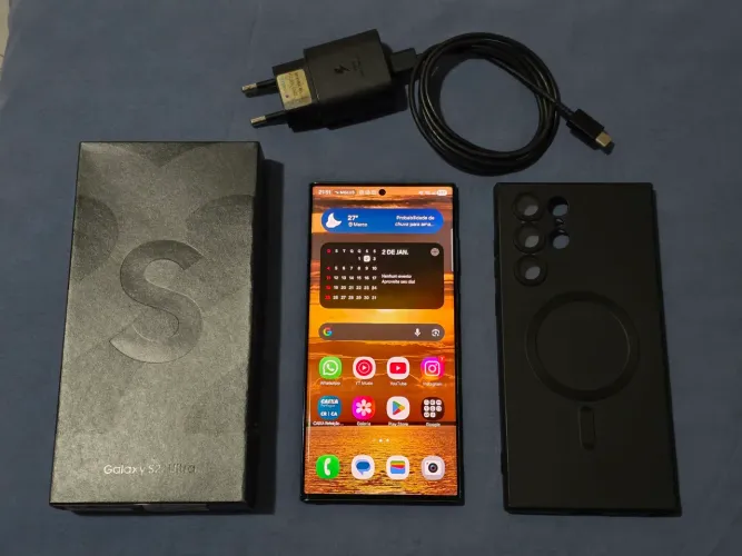 S22 ultra em ótimo estado