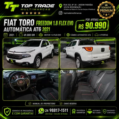 Fiat Toro Freedom 1.8 16V Flex Aut. 2021
