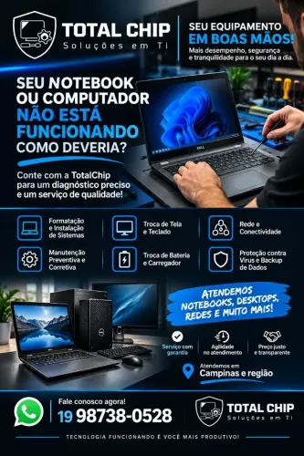 Manutenção de Computadores,  Notebooks e Redes