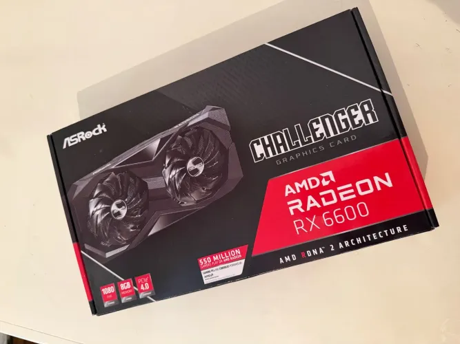 ASRock RX 6600 8GB CLD | Completa + Nota Fiscal | Excelente Estado