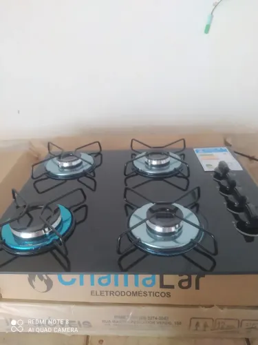 Fogão Cooktop 4 bocas novo c/gabinete