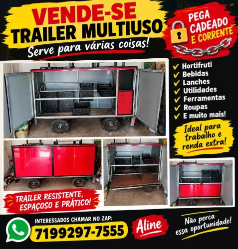 Mini trailer de Hortifruti e etc