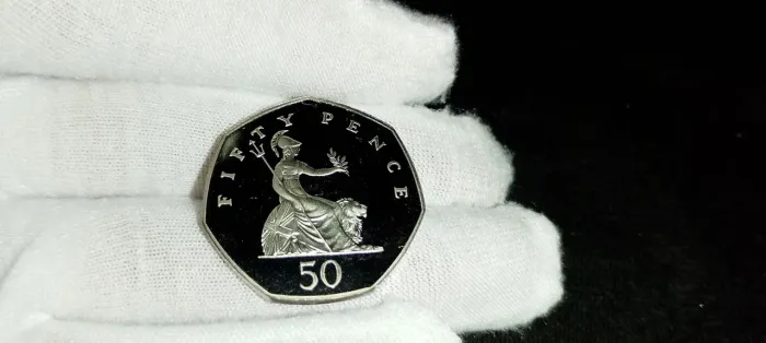 Moeda fifty pence 50 Elizabeth II proof