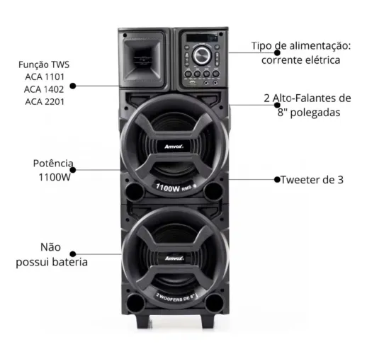 Vendo caixa de som amplificada nova na caixa sem uso ZAP *