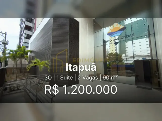 Incrível apartamento em Itapuã com varanda gourmet e 3 quartos!