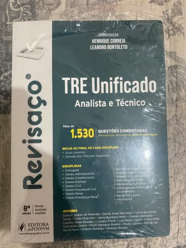 TRE unificado - Analista e Técnico - Livro de Estudos para Concursos