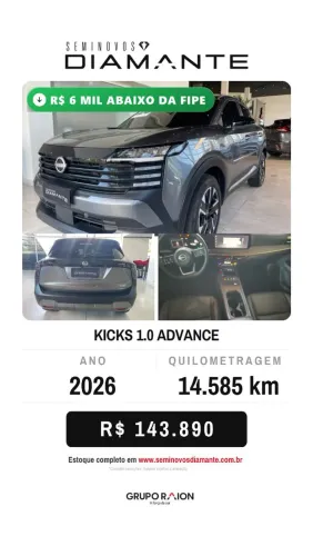 Nissan Kicks 1.0 Turbo Advance 2026