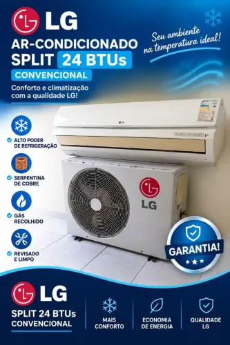 Ar-condicionado LG 24 BTUs convencional