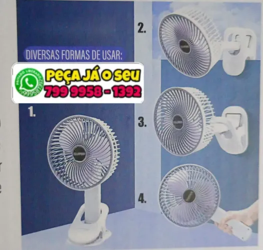 Ventilador parabéns o carrinho de bebê recarregável bivolt de bancada com clipe