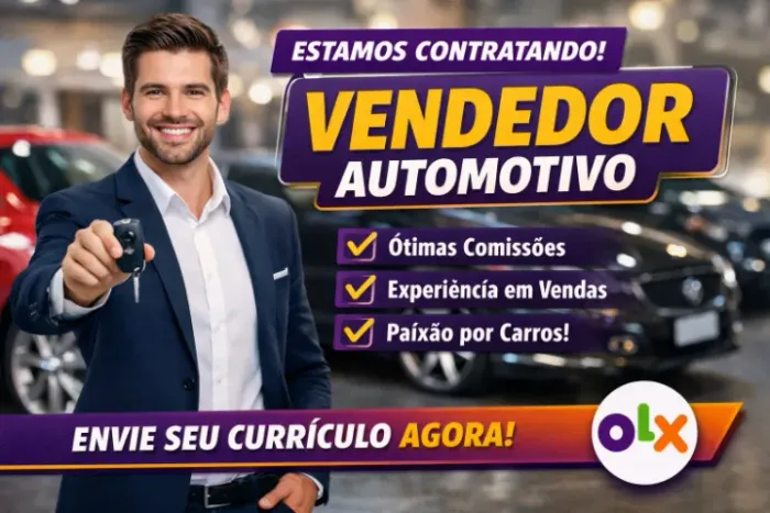 VAGAS PARA VENDEDOR(A) DE AUTOMOTIVOS