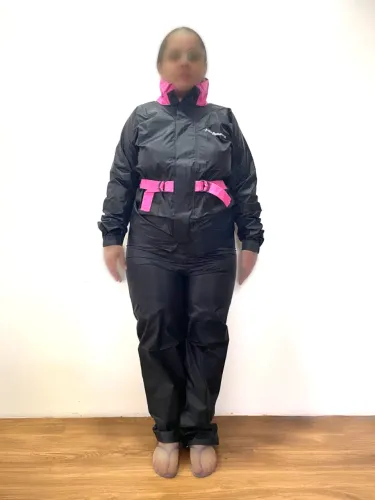 Capa De Chuva Motoqueira Feminina Nylon Pantaneiro Gola 1100 G Preto (Usado)