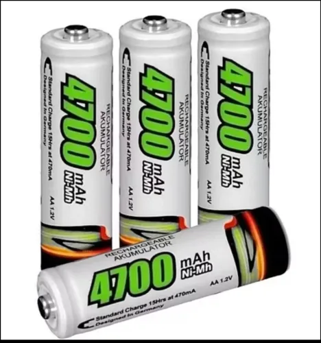 4 Pilhas AA  Recarregavel 4700mAh - Toply