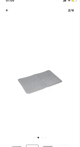 Tapete Cinza Limpa Patas Retangular Para Gatos