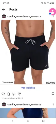 Bermuda G - Masculino (LINHA ROMANCE)