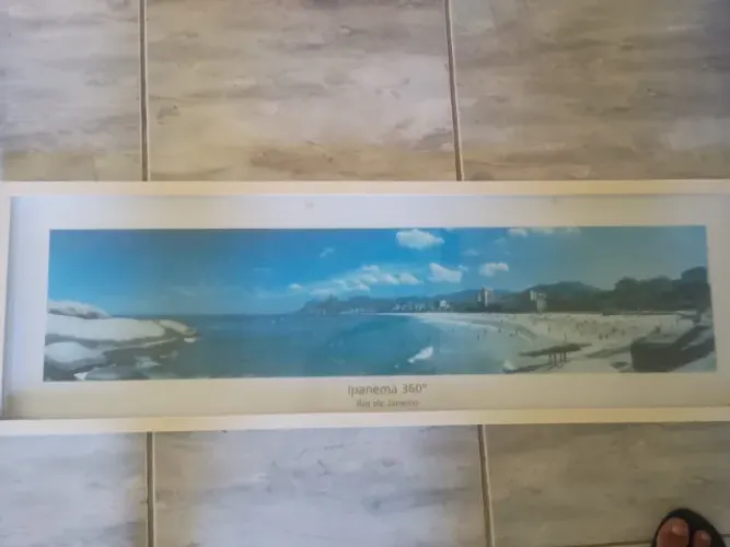 Quadro decorativo panorâmico Ipanema 360° - Rio de Janeiro