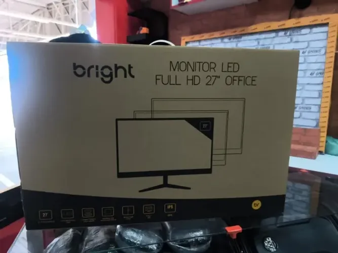 Monitor Bright 27" Full HD IPS - HDMI e VGA-----NOVO-----
