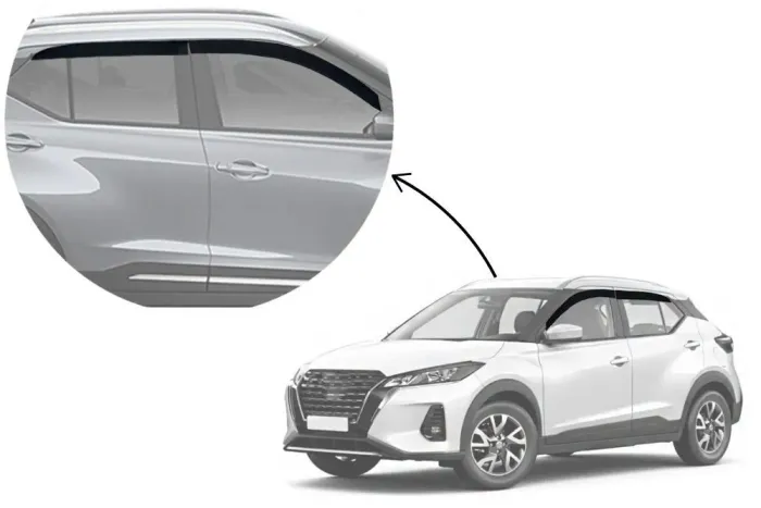 Defletor/calha de chuva para Nissan Kicks