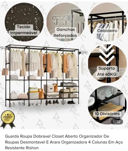 Guarda roupa dobrável 