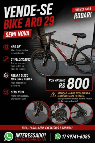 Bicicleta aro 29 Semi nova