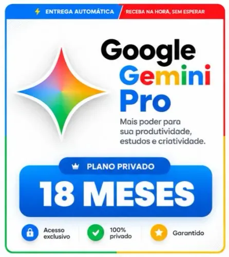 Google Gemini Pro 18 Meses | IA Premium + 5 TB + Ativação Garantida