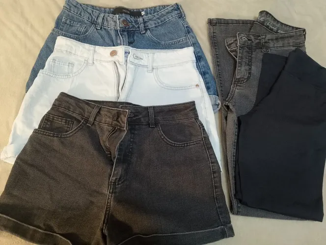 Kit short e calça feminino