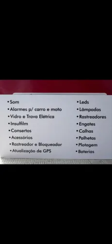 instalador de som e acessorios automotivo com boa experiência ótimo salário a combinar