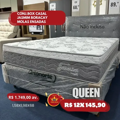 PROMOÇÃO URGENTE - Cama QUEEN com MOLAS ENSACADAS Jasmin apenas 12x R$145,90