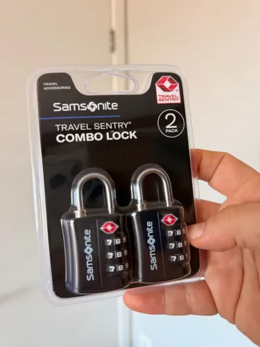 CONJUNTO CADEADO SAMSONITE TSA 3 DIGITOS PRETO