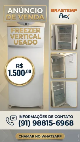 Freezer vertical Brastemp Flex