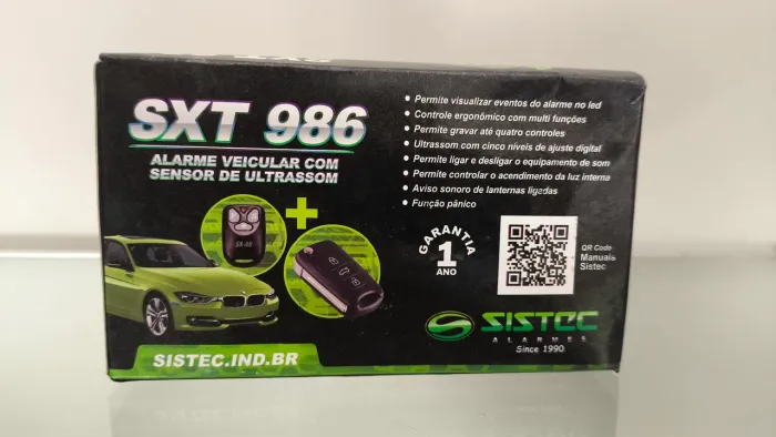 Alarme Automotivo Sistec SXT 986 - NOVO com Chave Canivete