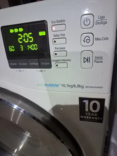 Lava e seca samsung 10.1 kg 220v funcionando perfeitamente