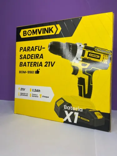 Parafusadeira a Bateria 21V 1.3Ah BOM-9961 BomVink an7