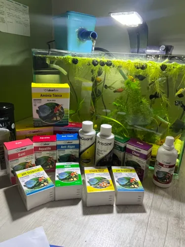 Aquário grande de 26 litros com kit completo.