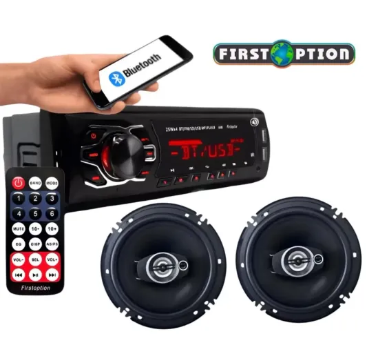 Kit completo som automotivo Bluetooth + alto-falante