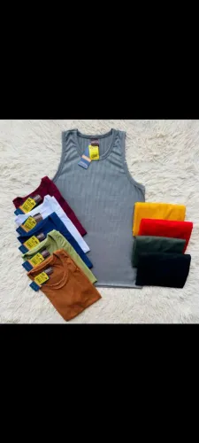 Camisetas regatas caneladas americanas 