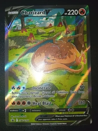 Carta Pokémon Charizard V em inglês Original NM