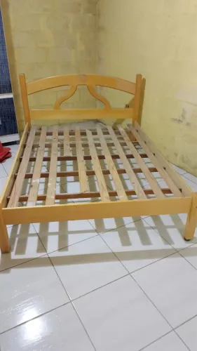 Cama casal marfim