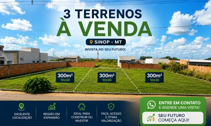 Terreno Jardim Liberdade Sinop MT | 300m² | R$134.900